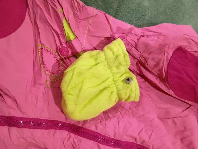 Enterito de invierno para bebé rosa con capucha - 5