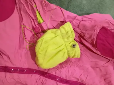 Enterito de invierno para bebé rosa con capucha - miniatura 5