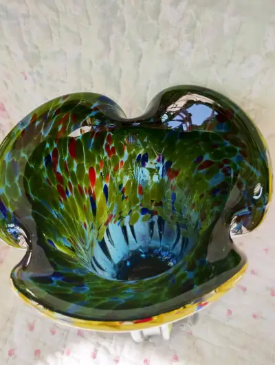 Jarrón de vidrio soplado multicolor - miniatura 5