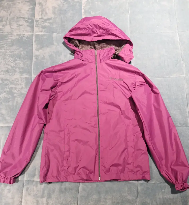 Chaqueta impermeable Columbia rosa talla S - 2