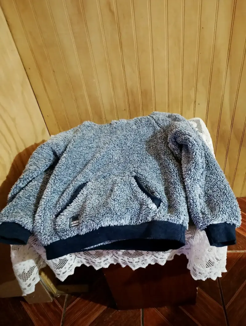 Chaqueta de lana gris con cierre lateral - 2