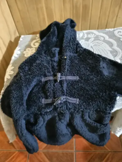Chaqueta de lana gris con cierre lateral - miniatura 6