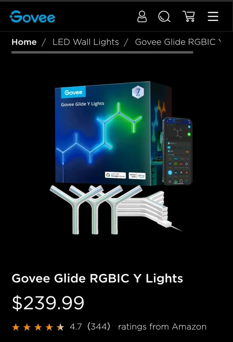 Govee Glide Y Lights 7 piezas RGBIC - Nueva sellad - 1