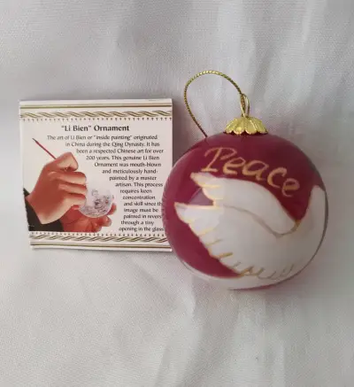 Adorno navideño Li Bien pintado a mano - miniatura 1