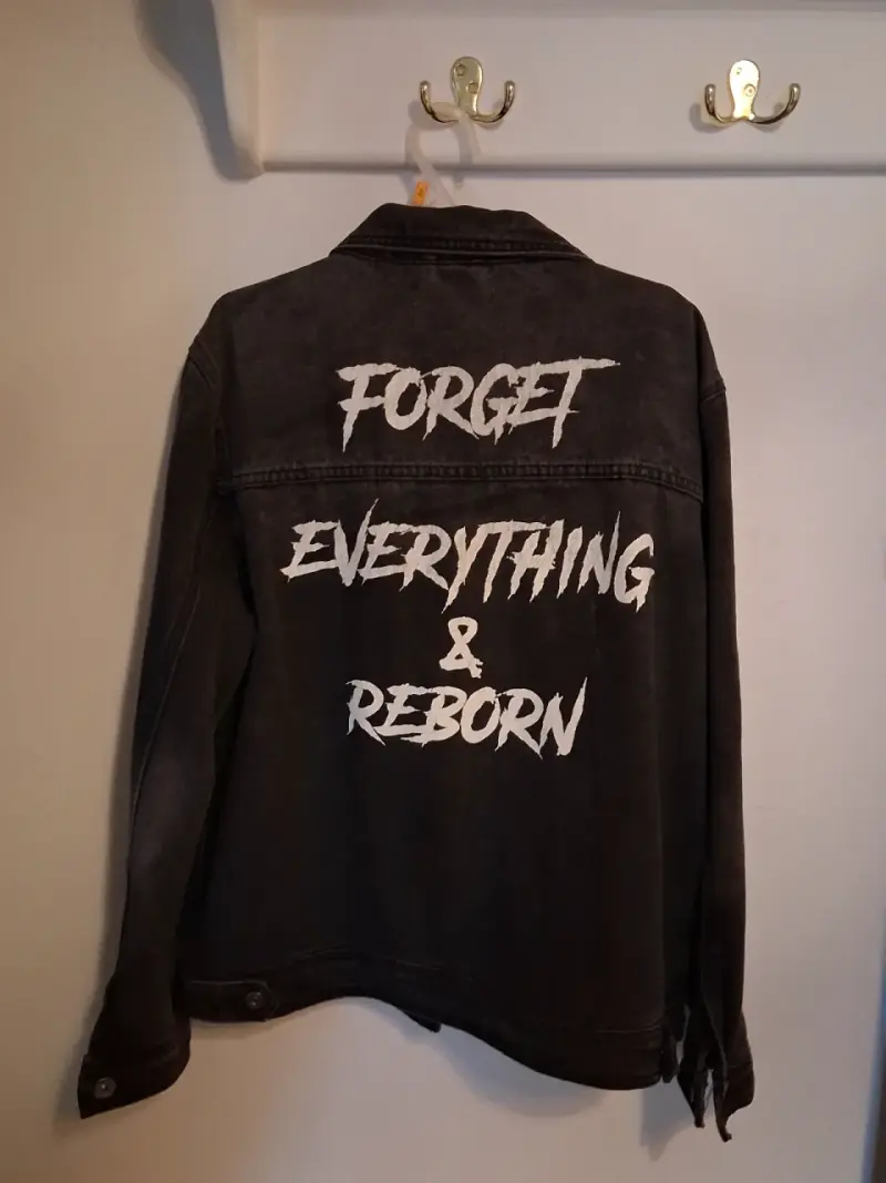 Chaqueta de mezclilla negra talla M - 2