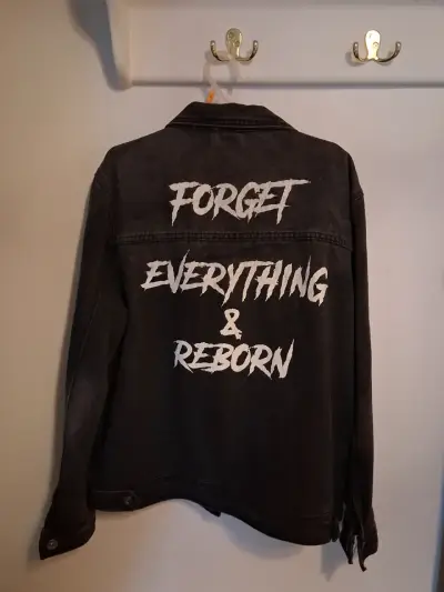 Chaqueta de mezclilla negra talla M - miniatura 2