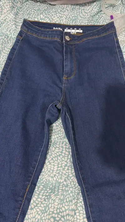 Jeans azul oscuro Sybilla para mujer - miniatura 1