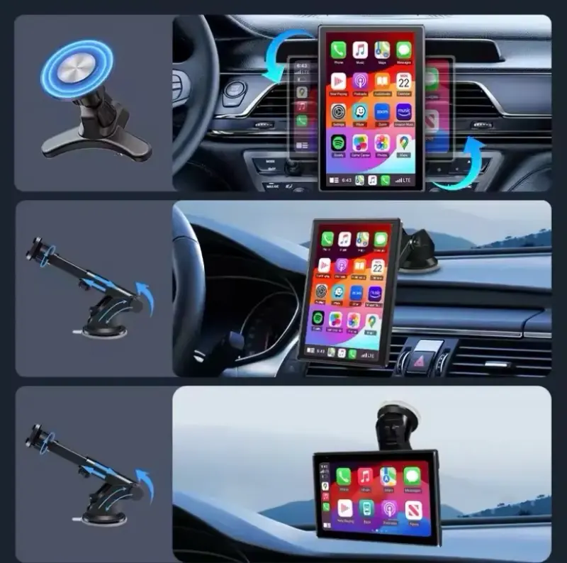 Pantalla Portátil para auto con CarPlay y Android - 5