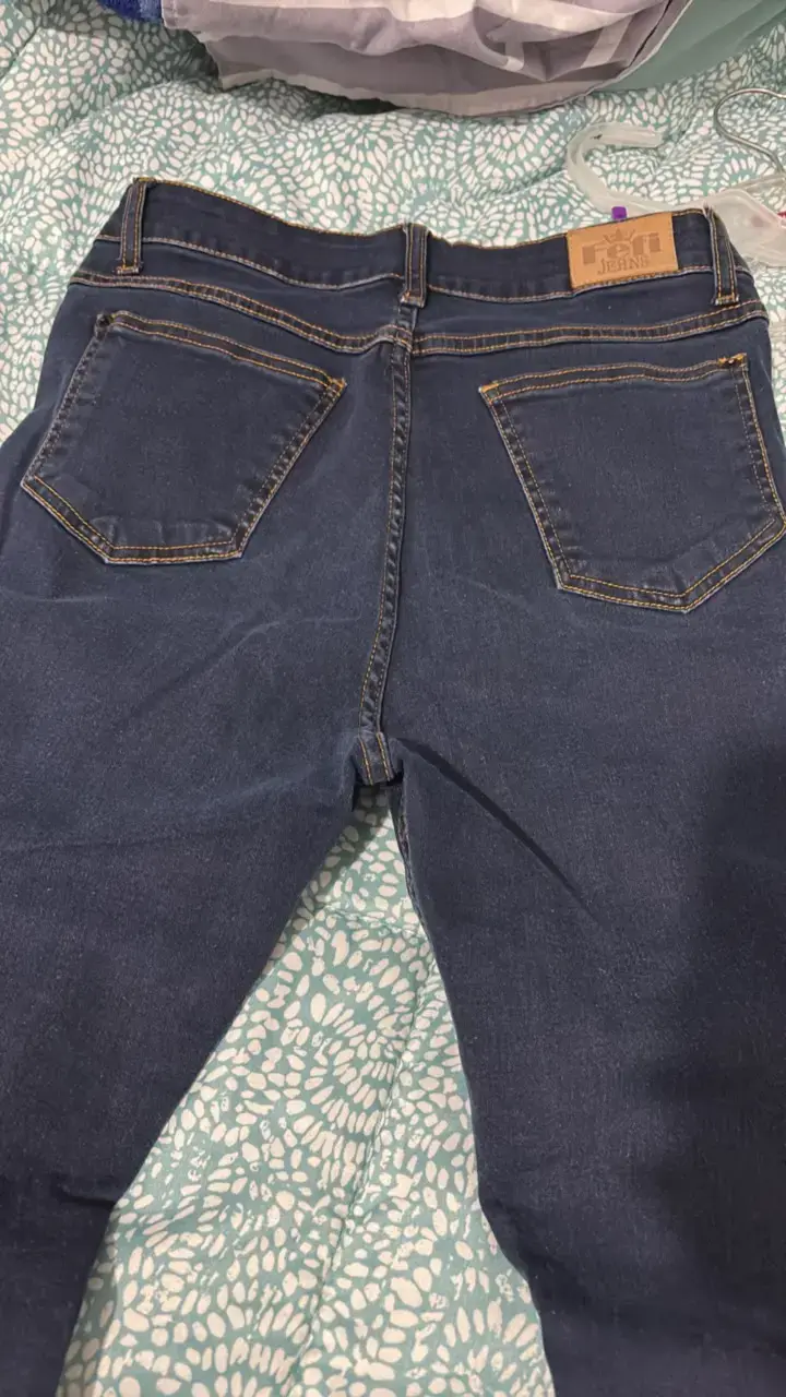 Jeans azul desgastados para mujer - 4