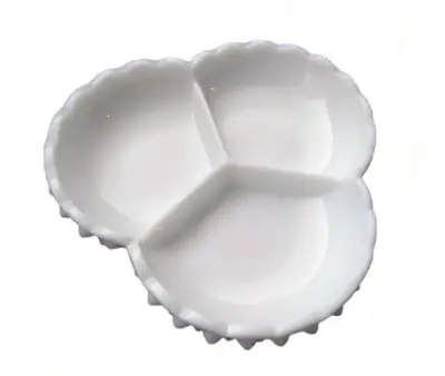 Bandeja  Dividido  Picadillos  Milkglass antigua - miniatura 1