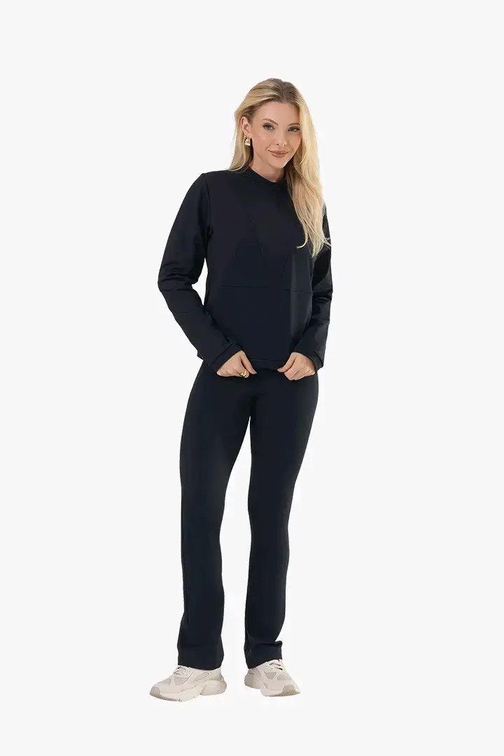 Conjunto deportivo negro para dama - 3