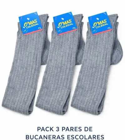 Pack de 3 pares de bucaneras escolares O'Mas - miniatura 1