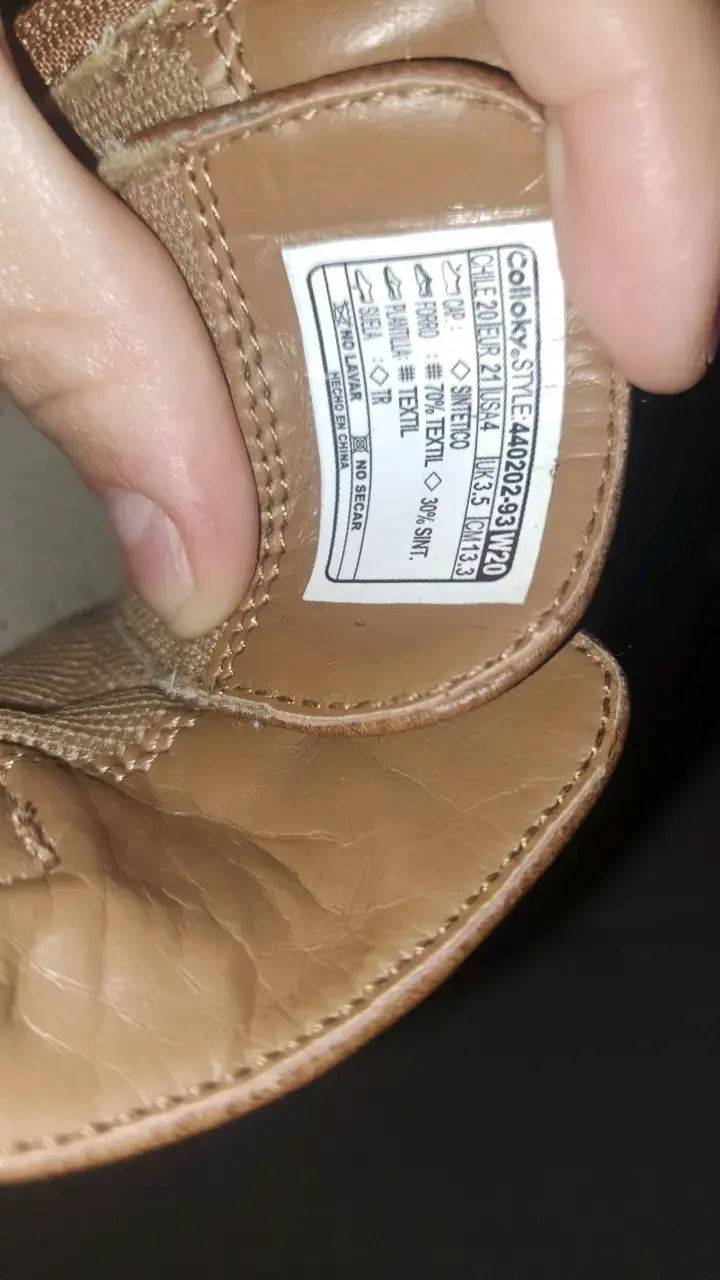 Botas de cuero marrón, talla 20, niña. - 5