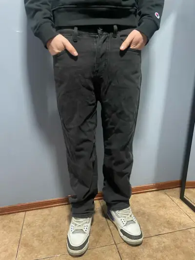 Pantalones cargo negros para hombre - miniatura 2