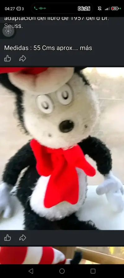 Peluche del Gato Ensombrerado Dr. Seuss - miniatura 3