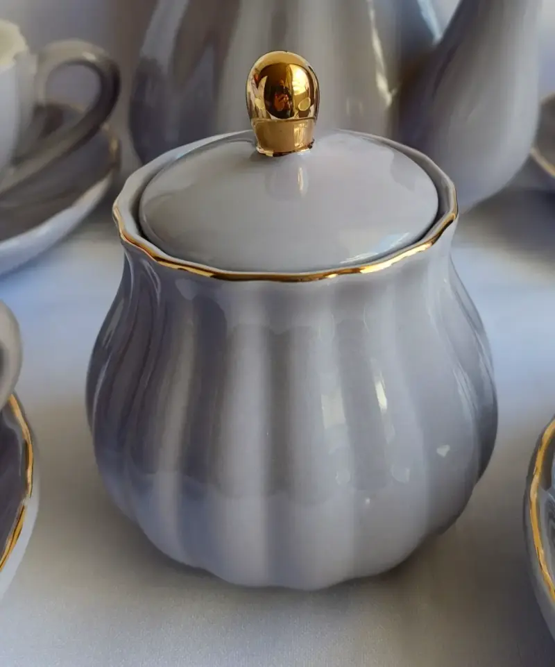Set 4 Tazas C/platillos +tetera y Azucarero Nuevo - 6
