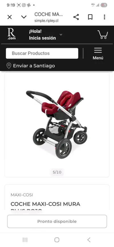 Coche Maxi-Cosi Mura Plus rojo - miniatura 1