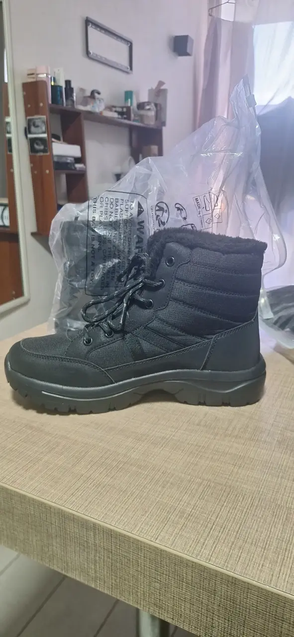 Botas negras de invierno con forro térmico - 3