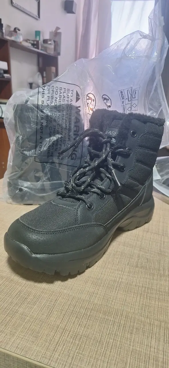 Botas negras de invierno con forro térmico - 4