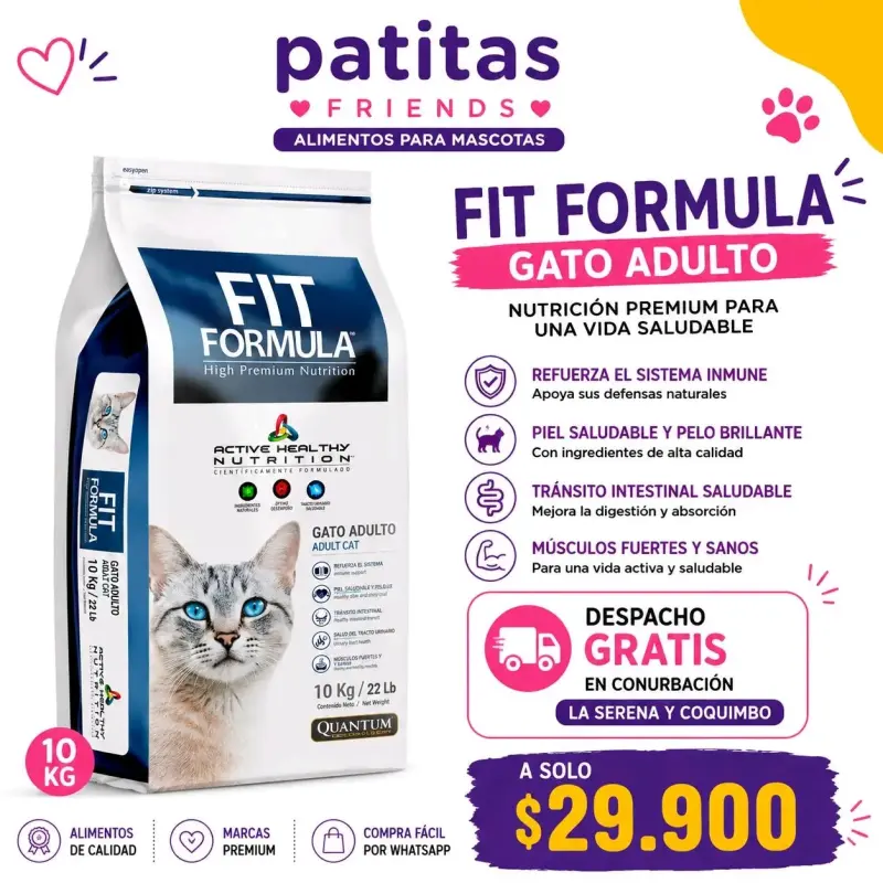 Alimento para gato adulto Fit Formula 10 kg