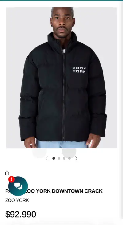 Parka negra Zoo York acolchada XL - miniatura 2