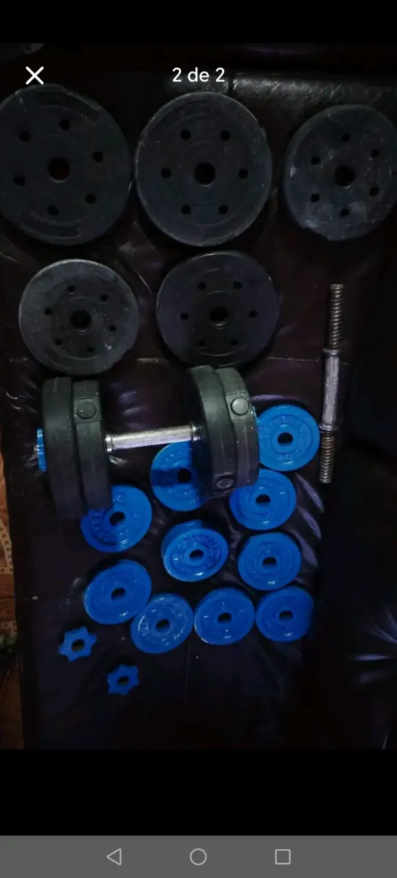 Set de pesas ajustables con discos - 2