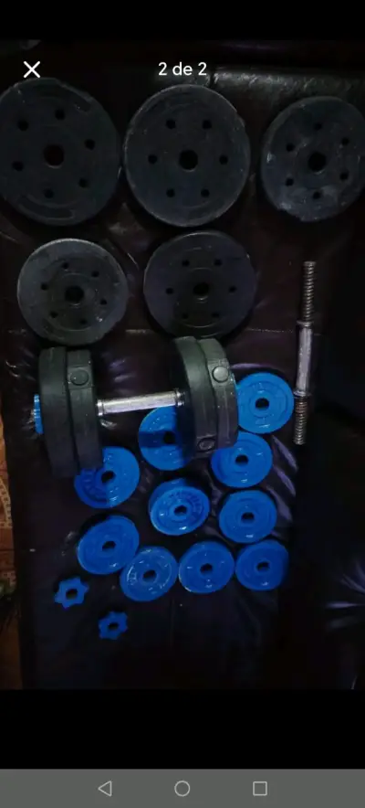 Set de pesas ajustables con discos - miniatura 2