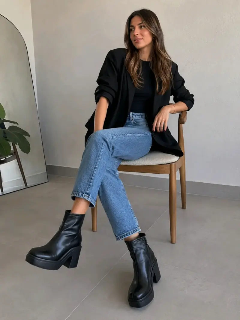 Botines negros Stradivarius - 6