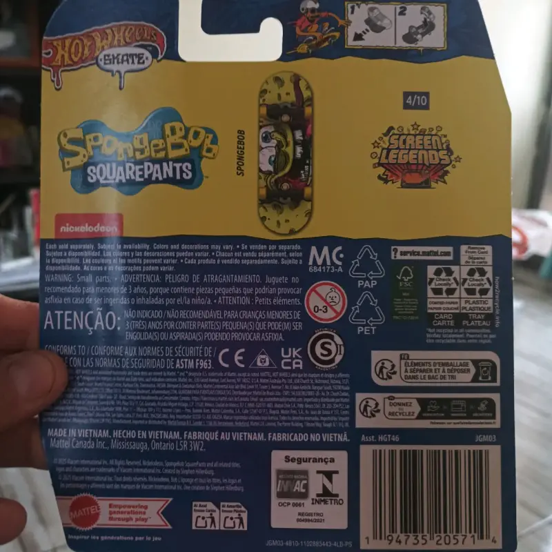 Mini patineta Hot Wheels x Skates Bob Esponja - 2