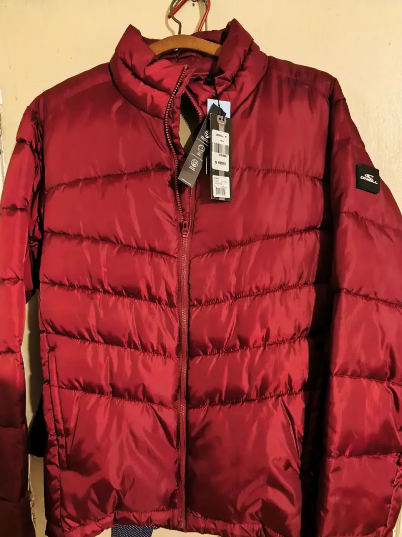 Chaqueta acolchada O'Neill roja nueva, talla xl - 2