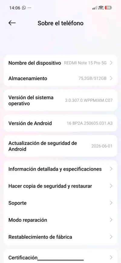 Redmi Note 15 Pro 5G con 512GB de almacenamiento - miniatura 6