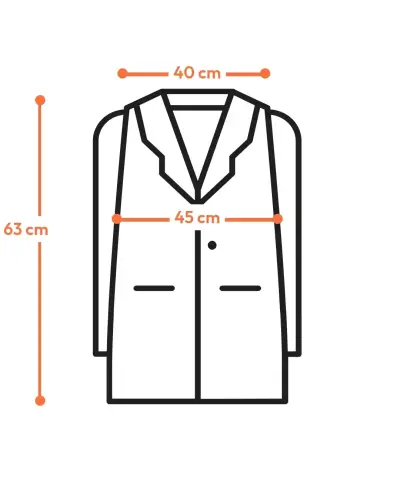 Abrigo de lana naranja con botones - miniatura 6