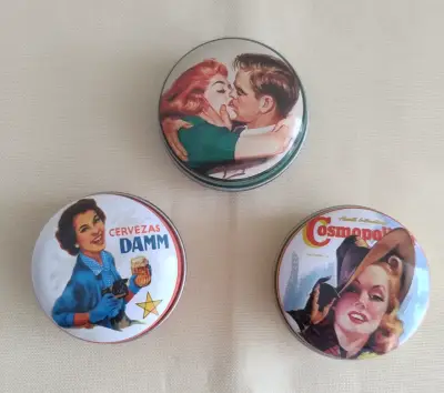 Set de 3 cajas metálicas estilo vintage - miniatura 1