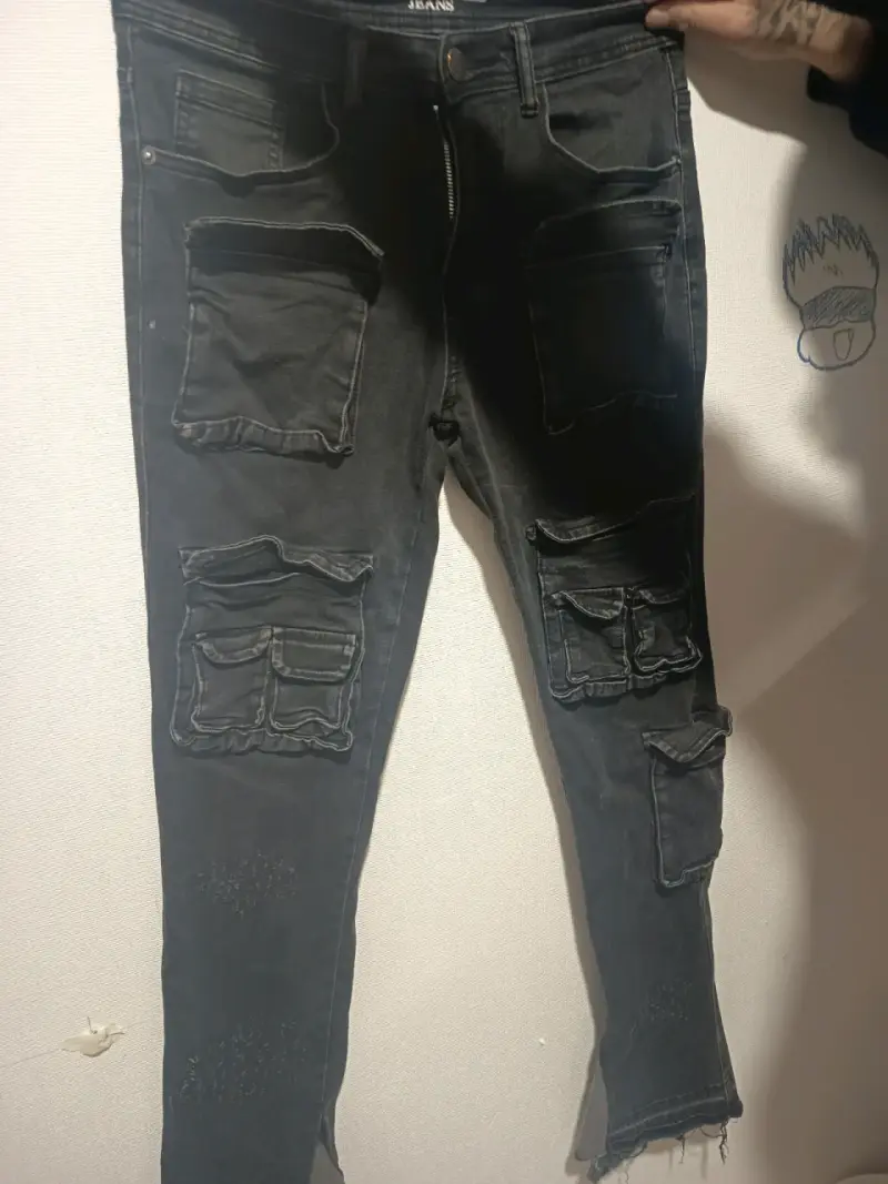 Jeans negros con bolsillos X&D - 2