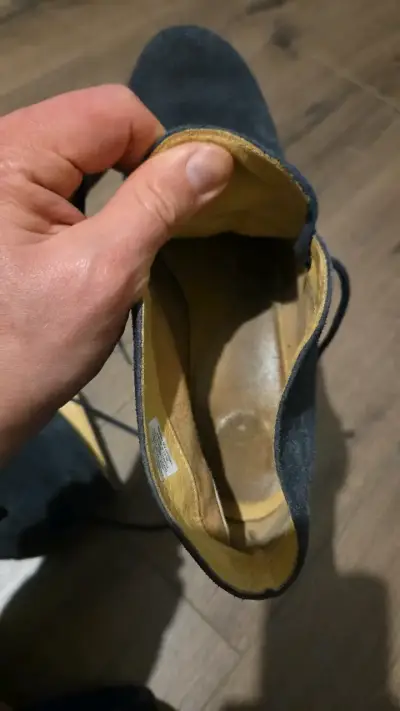 Botines de gamuza azules con tacón - miniatura 3