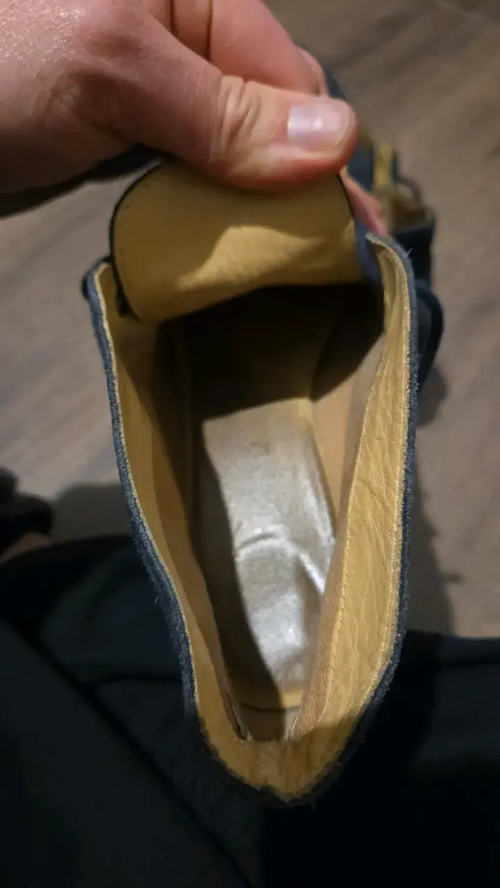 Botines de gamuza azules con tacón - 4