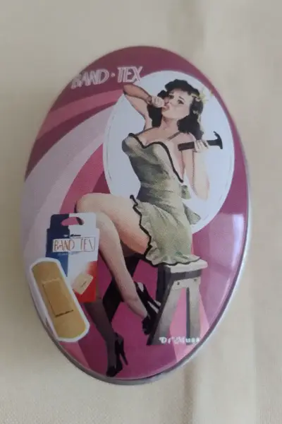 Cajitas Ovaladas Lata , Estilo Vintage Pin Up vol1 - miniatura 2