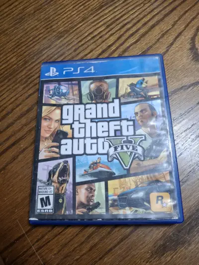 Consola PS4 con control y juego GTA V - miniatura 6