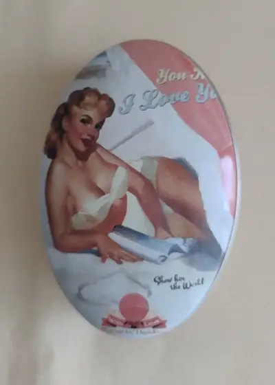 Cajitas Ovaladas Lata , Estilo Vintage Pin Up vol2 - miniatura 2