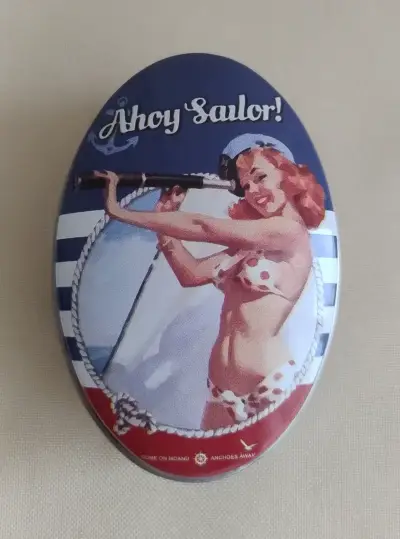 Cajitas Ovaladas Lata , Estilo Vintage Pin Up vol2 - miniatura 4