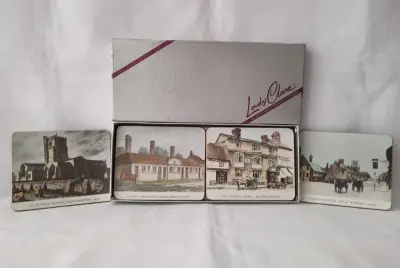 Set de posavasos Vintage Lady Clare con paisajes - miniatura 1