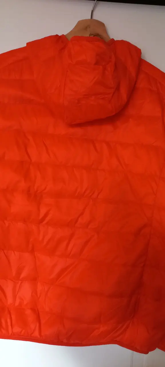 Chaqueta de pluma naranja con capucha XL - 5
