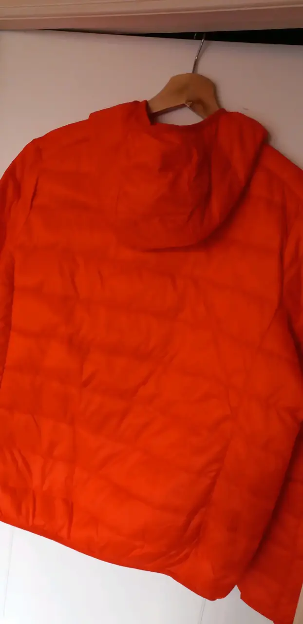 Chaqueta de pluma naranja con capucha XL - 6