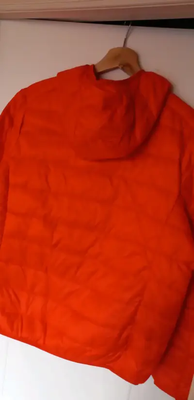 Chaqueta de pluma naranja con capucha XL - miniatura 6
