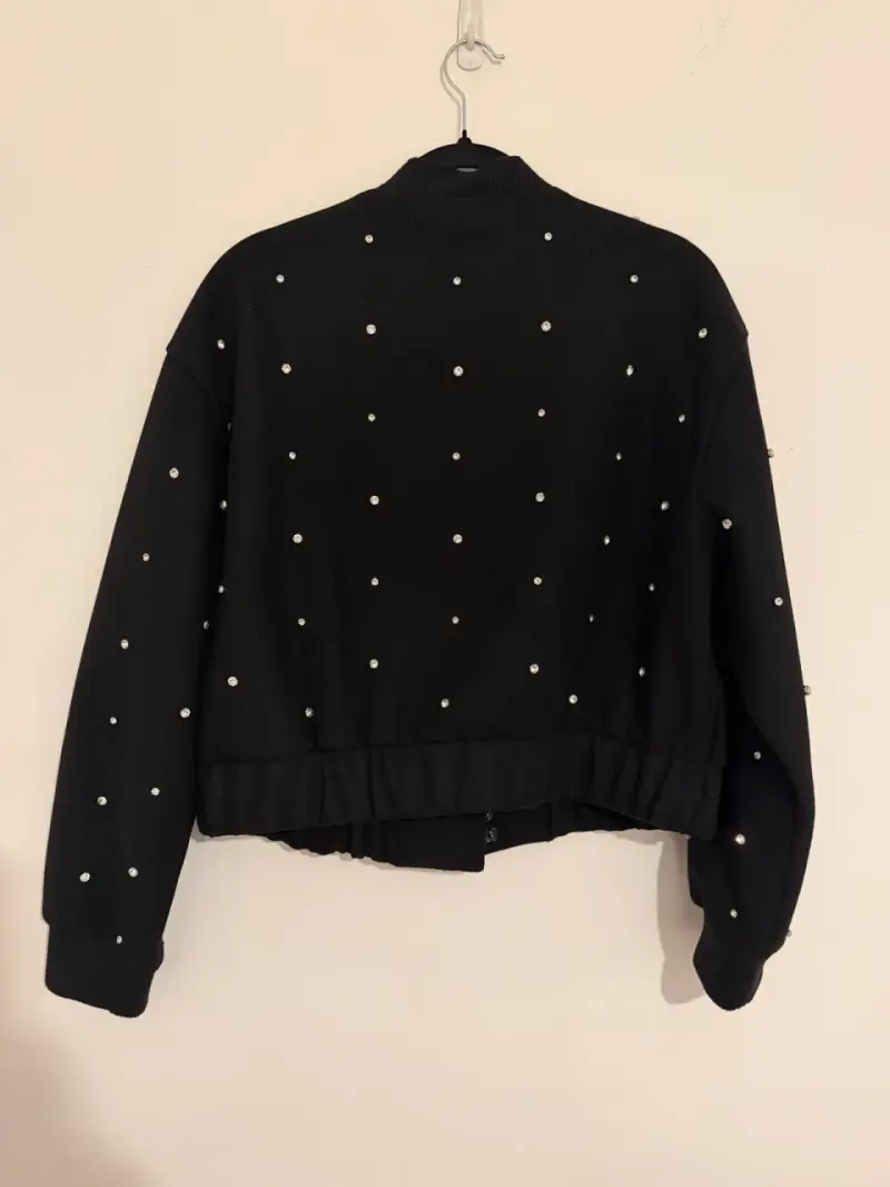 Bomber Zara de paño con brillitos - 3