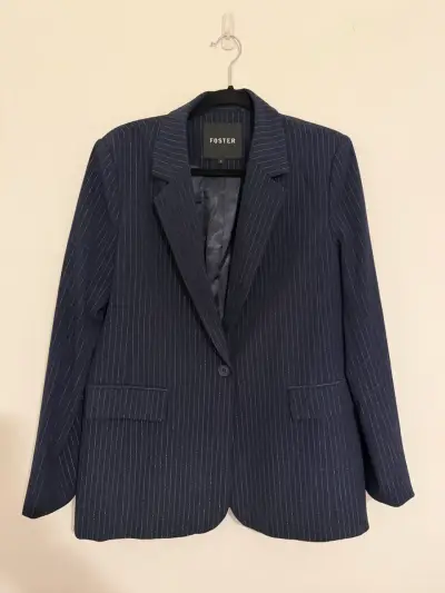 Blazer azul a rayas Foster para mujer - miniatura 2