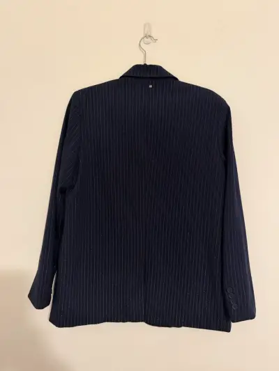 Blazer azul a rayas Foster para mujer - miniatura 3