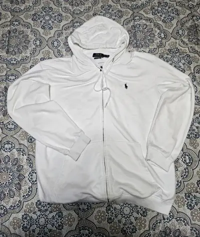 Polerón blanco Polo Ralph Lauren con capucha - miniatura 3