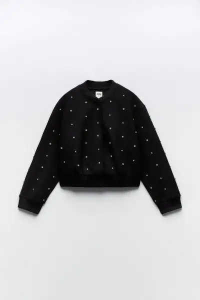 Bomber Zara de paño con brillitos - miniatura 1