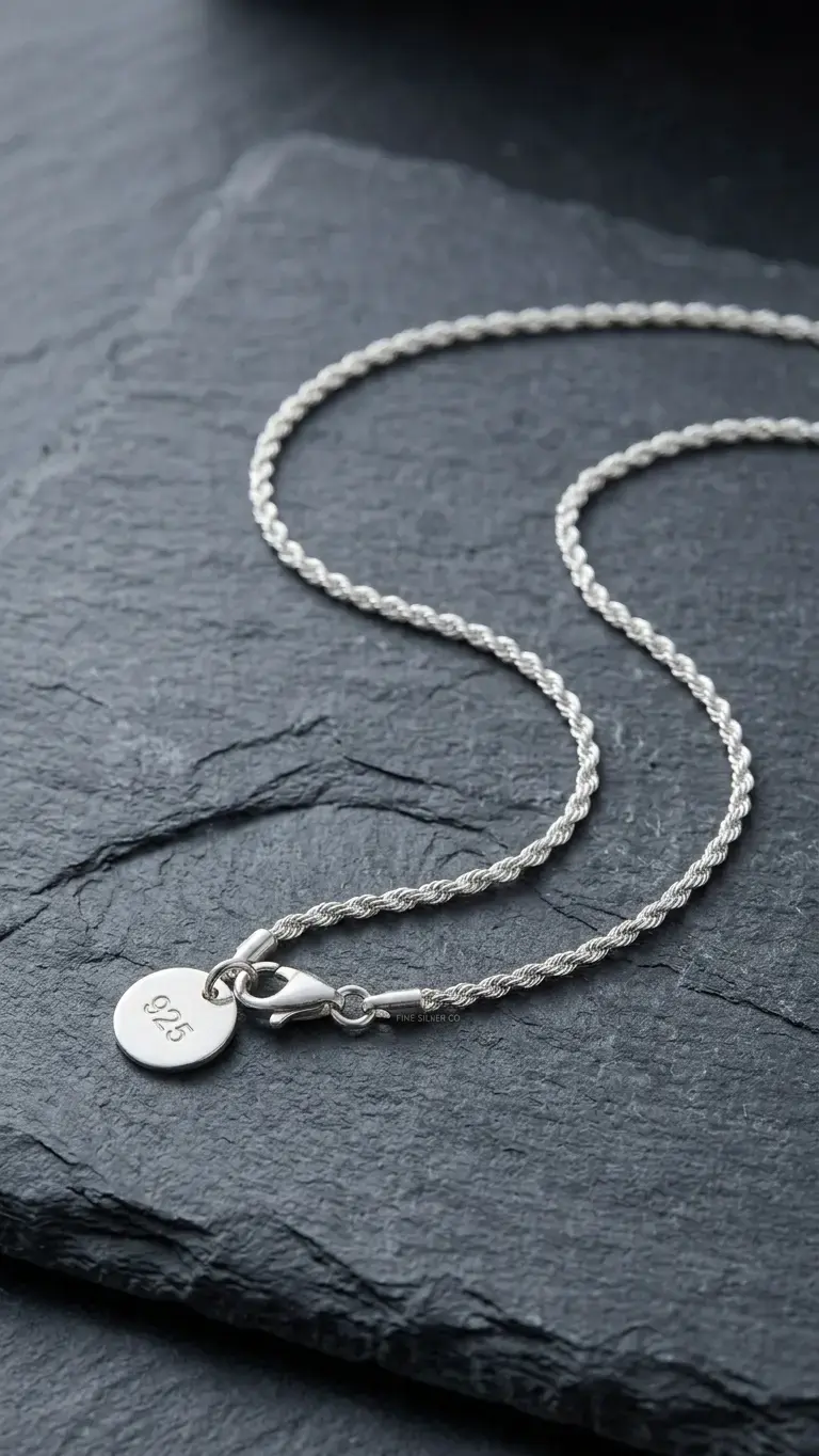 Collar de plata 925 elegante - 1